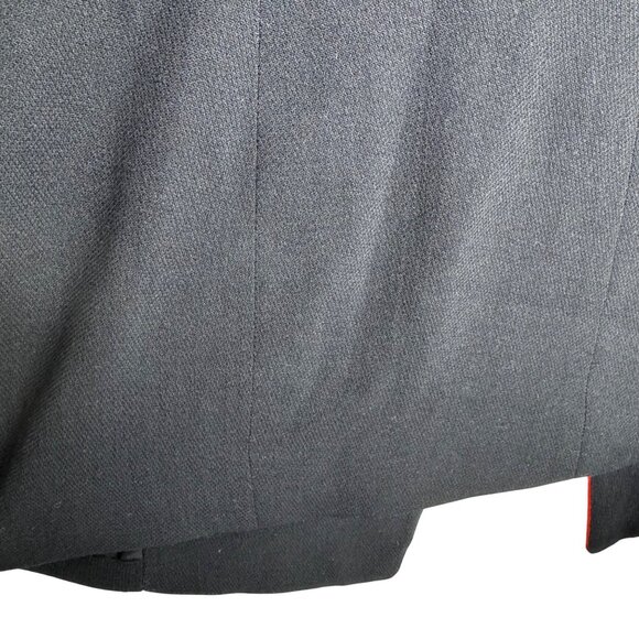 Vintage 1994 Ellen Tracy Navy Wool Zip Vest Gold Accents Sz 10 Red Trim Academia - Picture 9 of 9